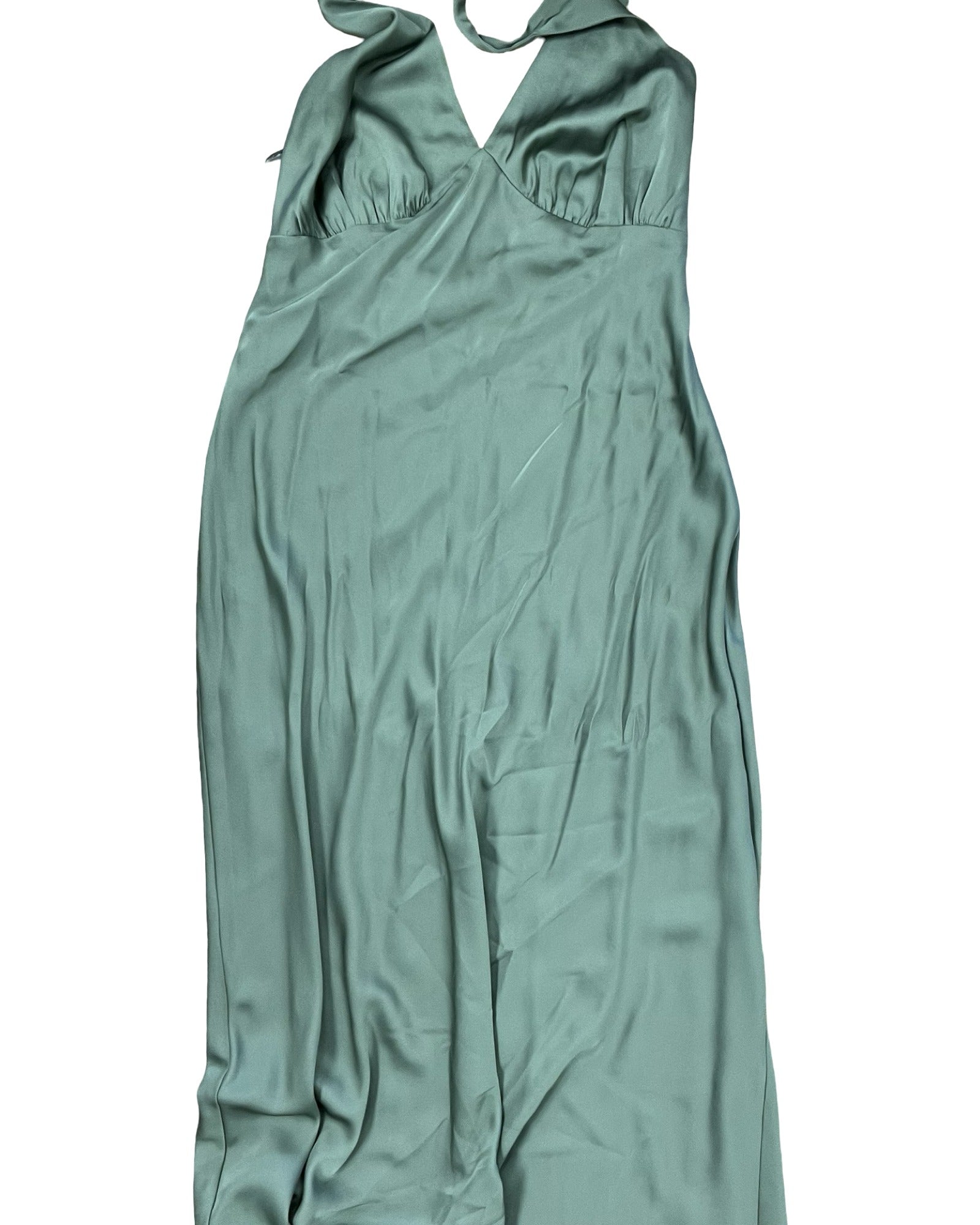 Dress Party Long By Abercrombie And Fitch In Green, Size:L