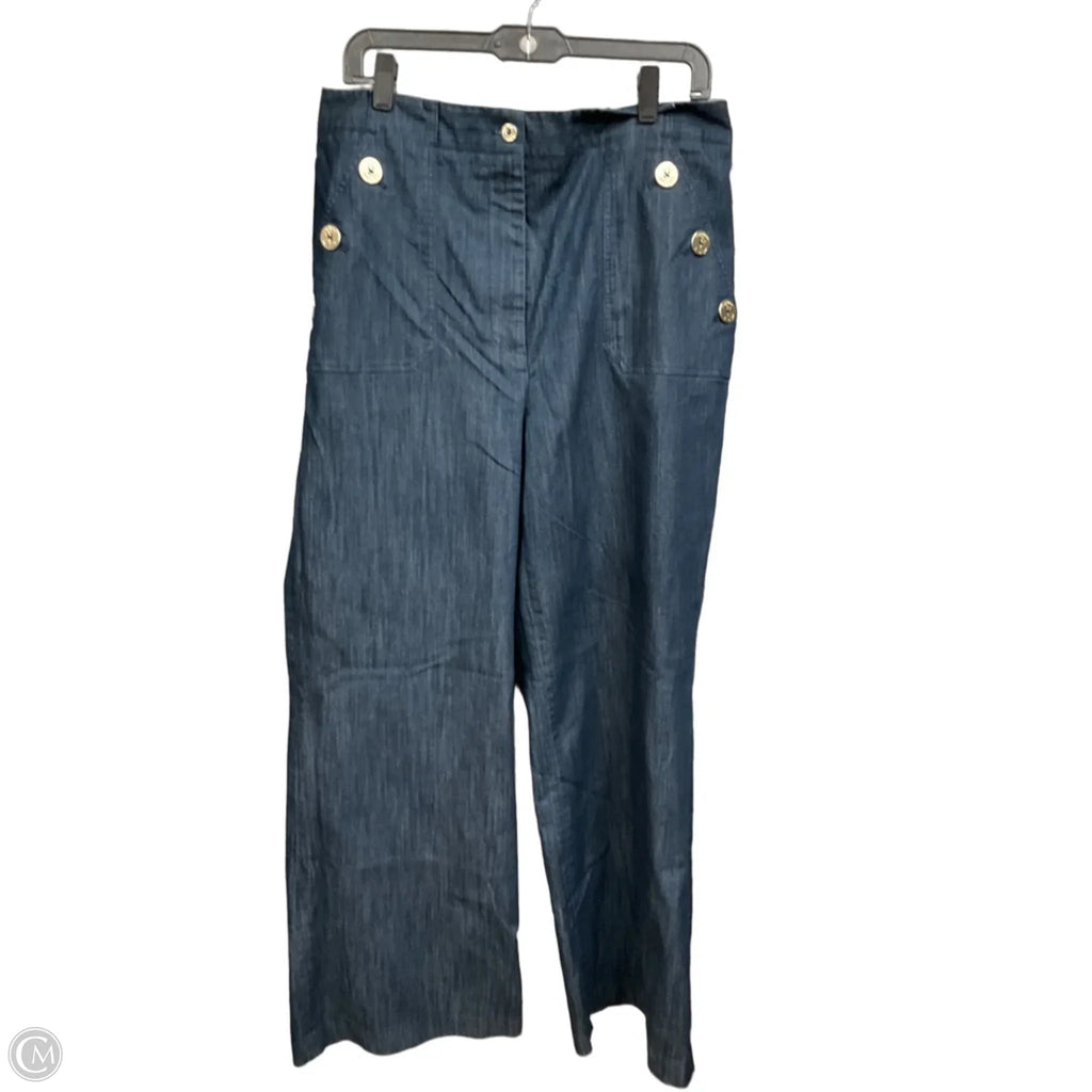Jeans Wide Leg By Tommy Hilfiger In Blue Denim, Size: 14