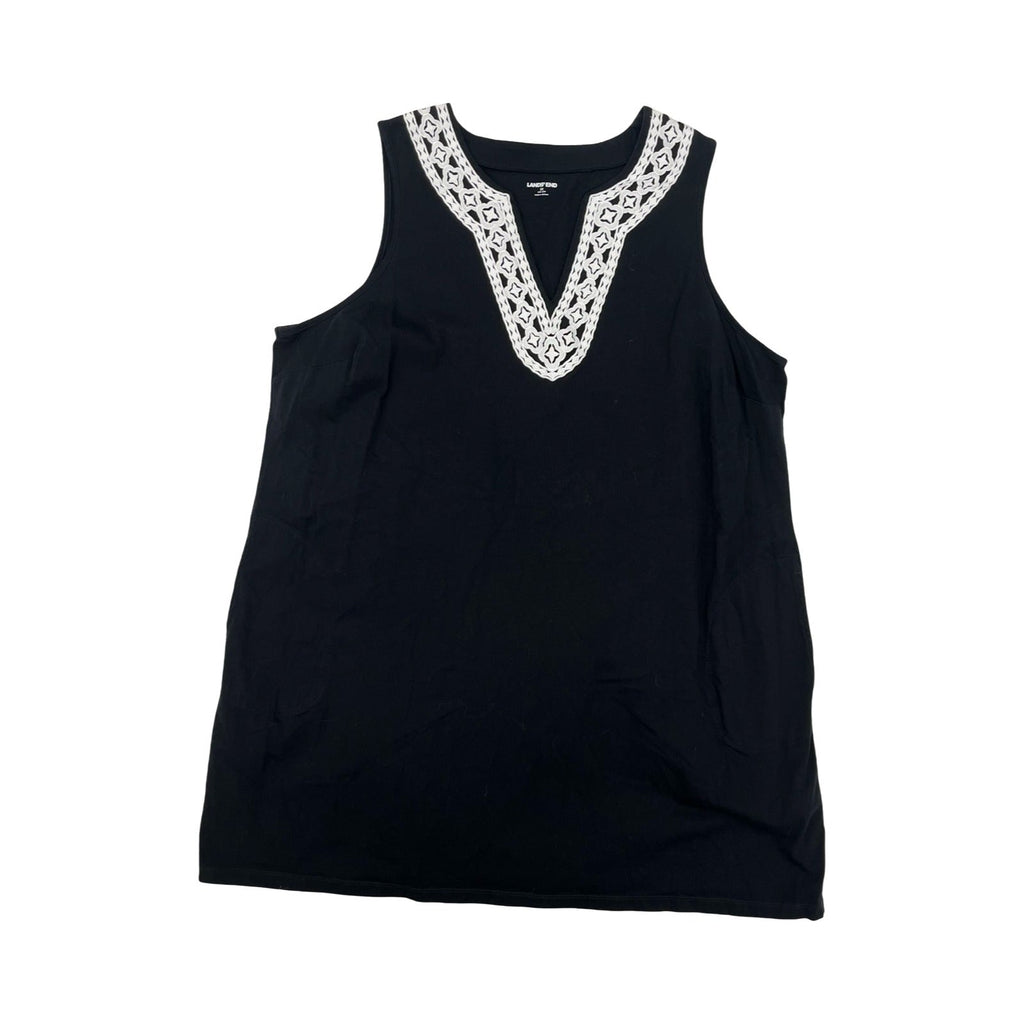 Dress Casual Short By Lands End In Black & White, Size:3X
