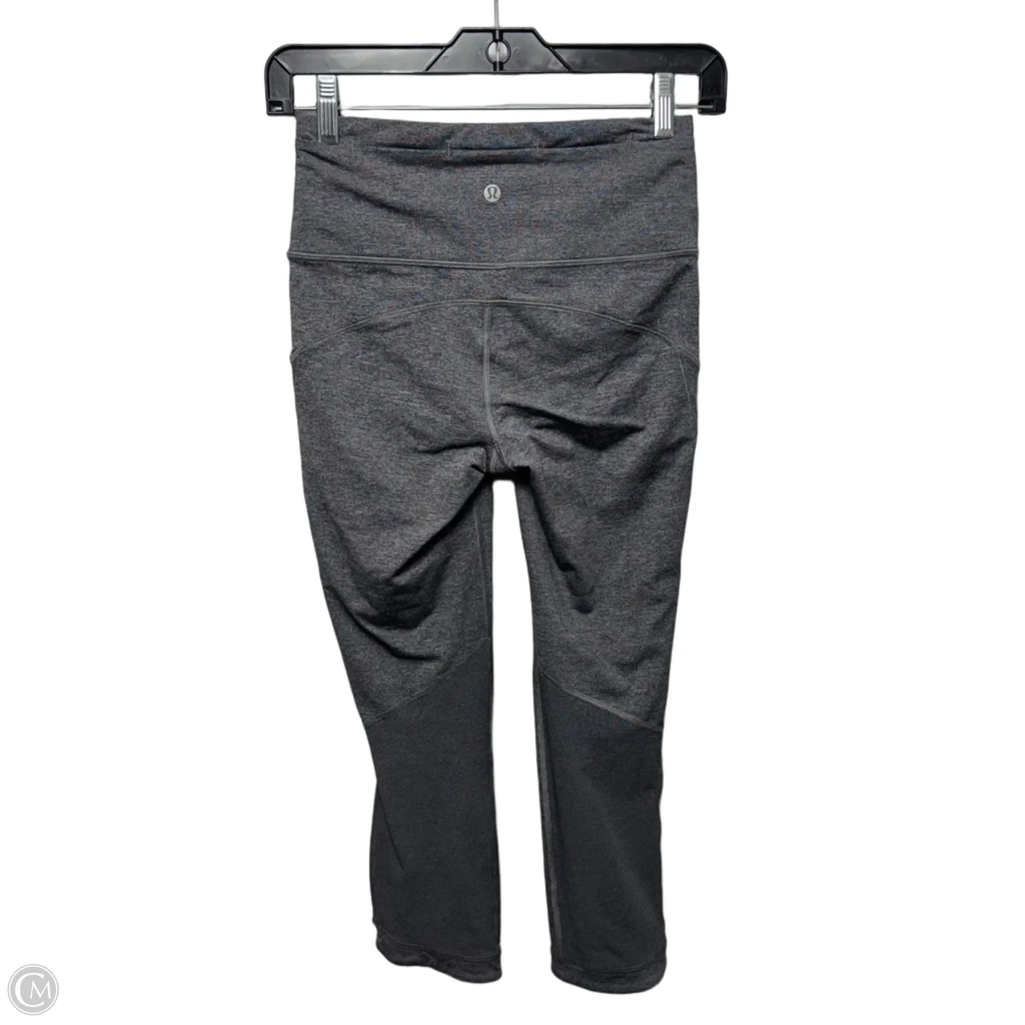Athletic Capri Leggings By Lululemon In Grey, Size: 4