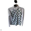 Athletic Top Long Sleeve Collar By Lady Hagen In Green & White, Size: S