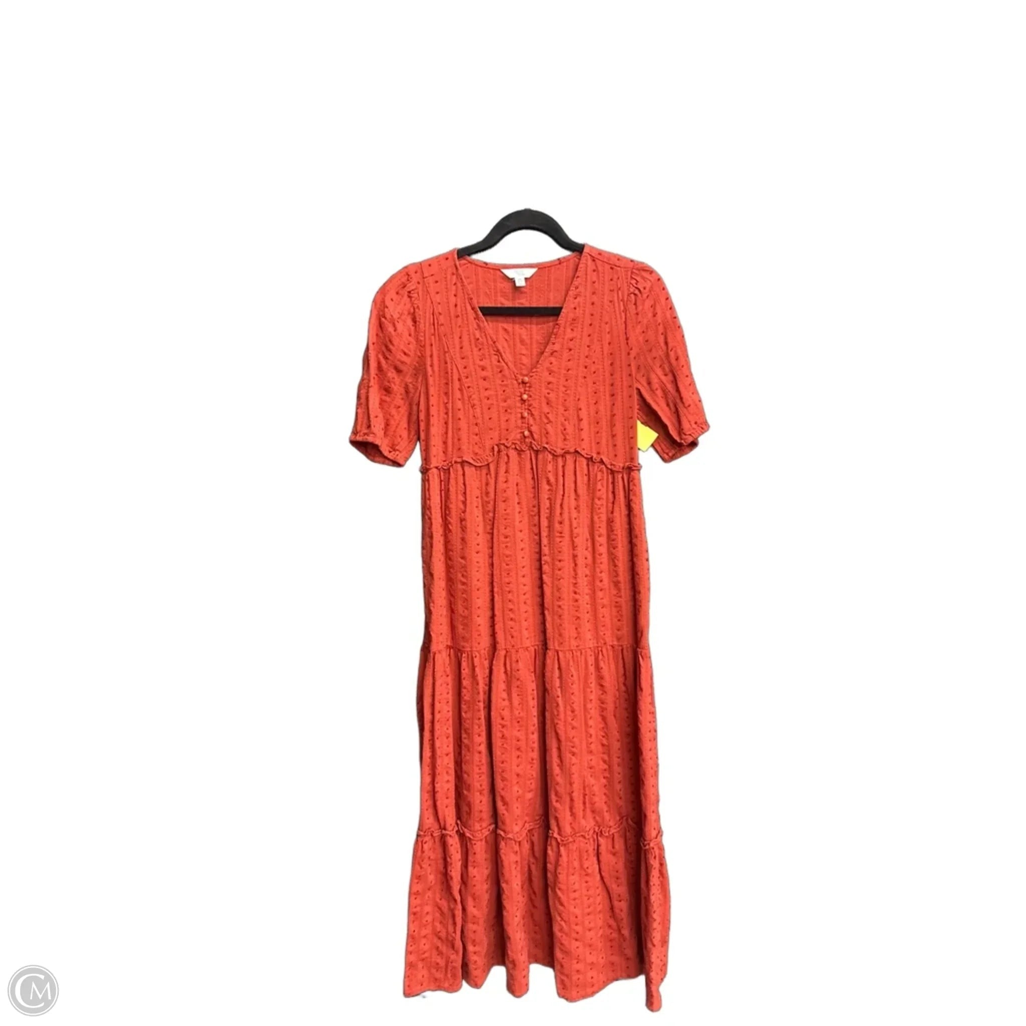 Dress Casual Maxi By Time And Tru In Orange, Size: Xs