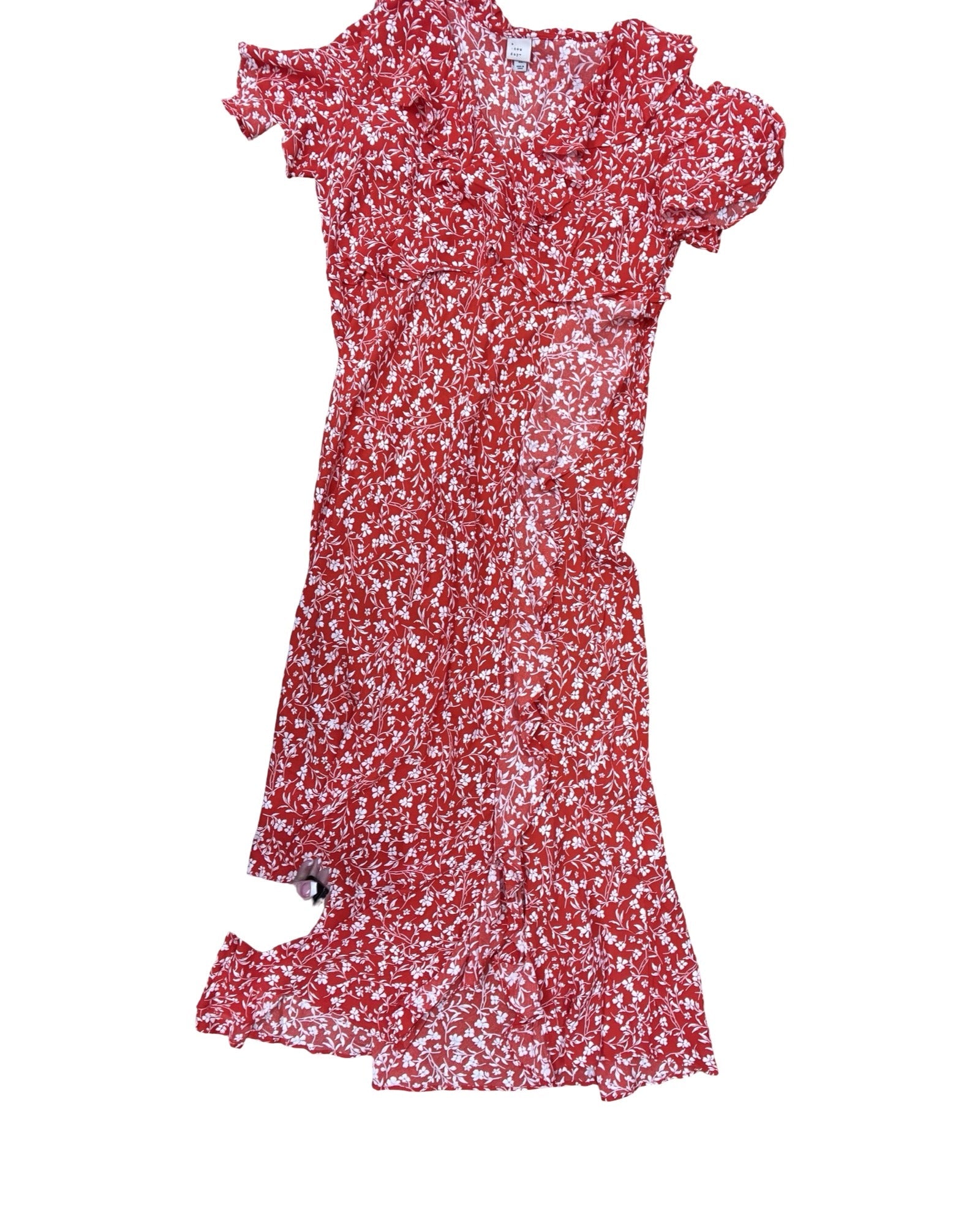 Dress Casual Maxi By A New Day In Red & White, Size:Xl