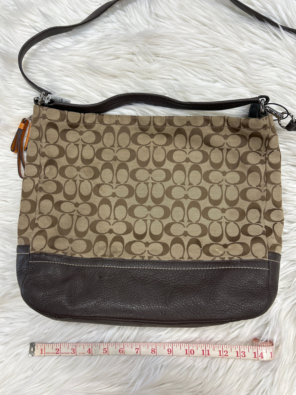 Handbag Designer By Coach In Brown, Size:Medium