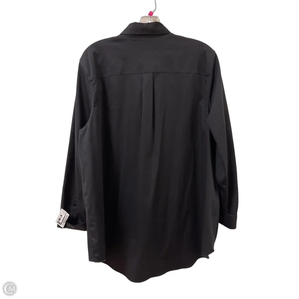 Blouse Long Sleeve By Chicos In Black, Size: L
