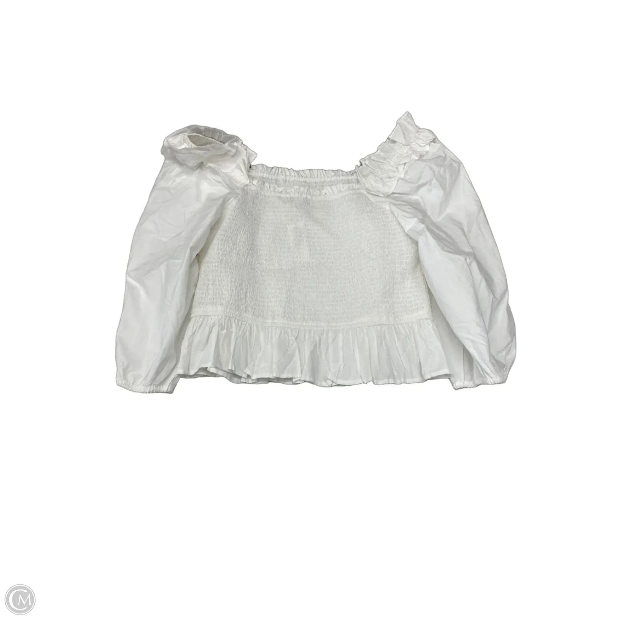 Blouse Long Sleeve By The Drop In White, Size: Xxl