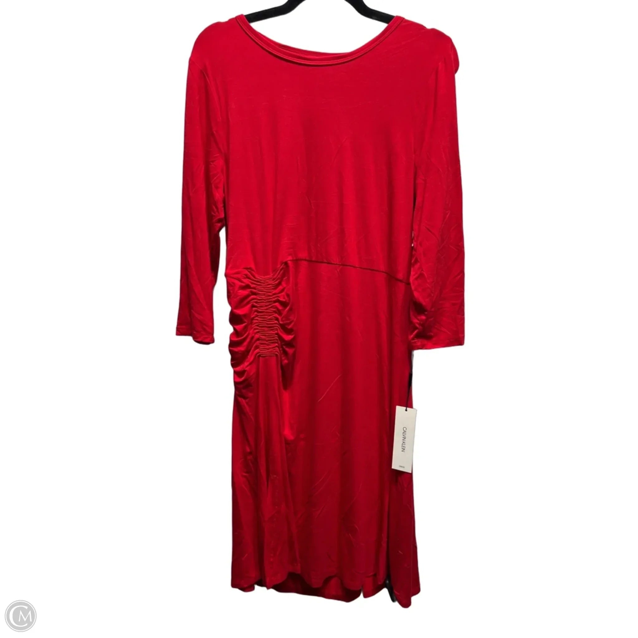 Dress Work By Calvin Klein In Red, Size: 12
