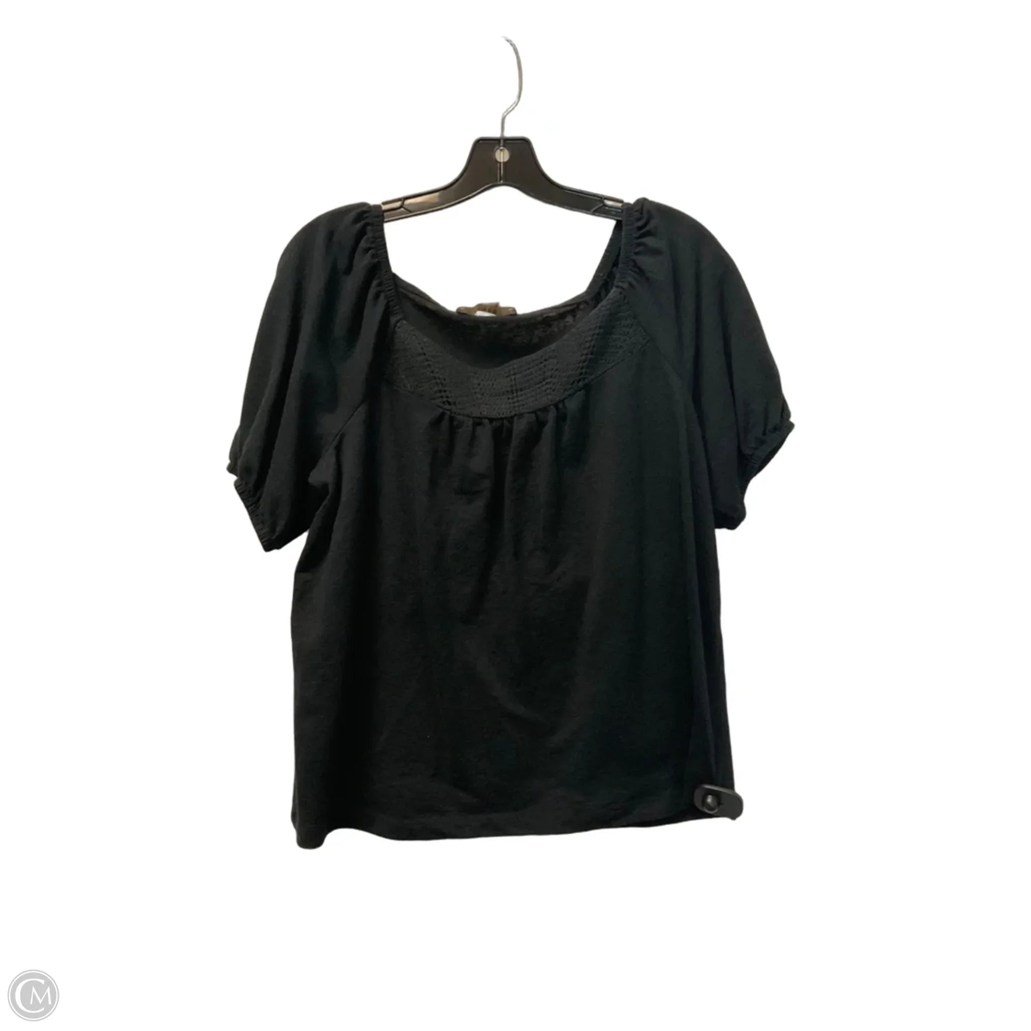 Top Short Sleeve Basic By Loft In Black, Size: M