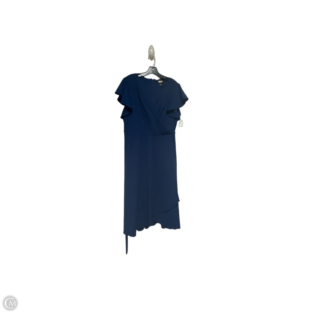 Dress Casual Midi By Dkny In Navy, Size: Xl