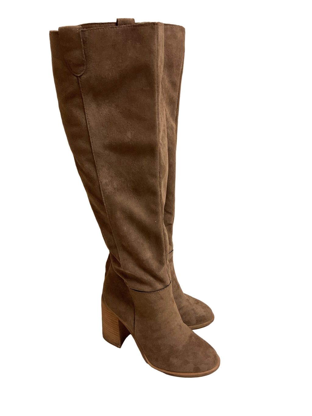 Boots Knee Heels By Steve Madden In Tan, Size:6