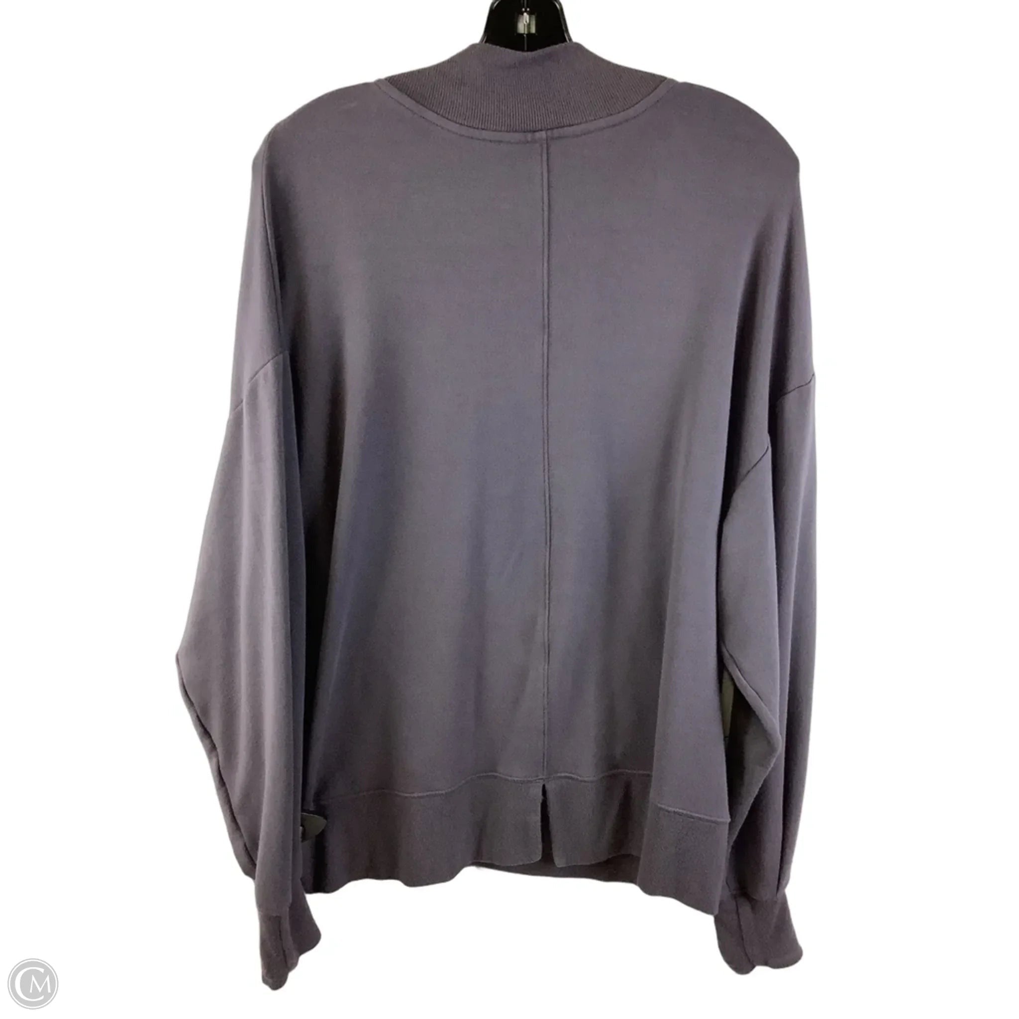 Athletic Top Long Sleeve Collar By Athleta In Purple, Size: L