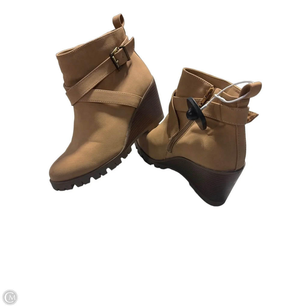 Boots Ankle Heels By St Johns Bay In Beige, Size: 8.5
