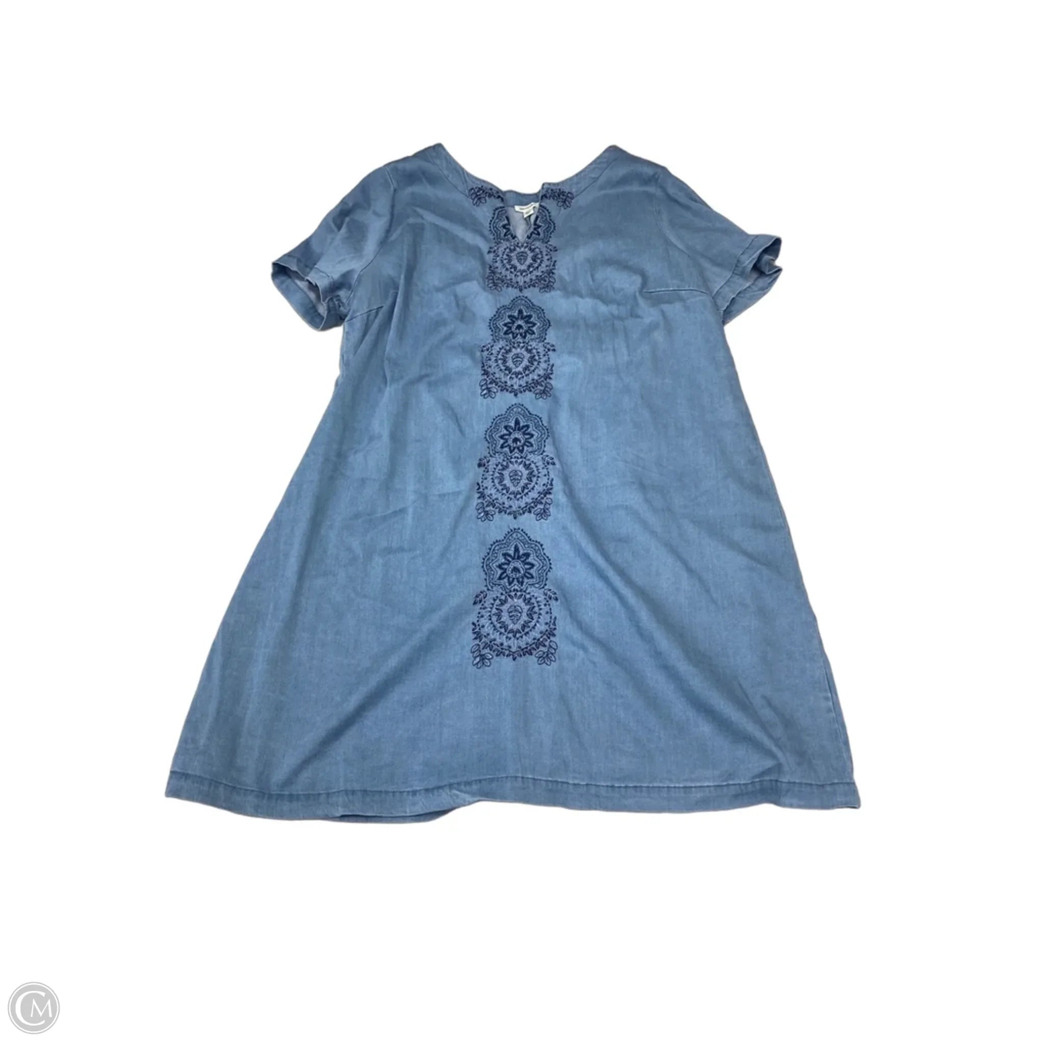 Dress Casual Midi By Westport In Blue Denim, Size: 2x