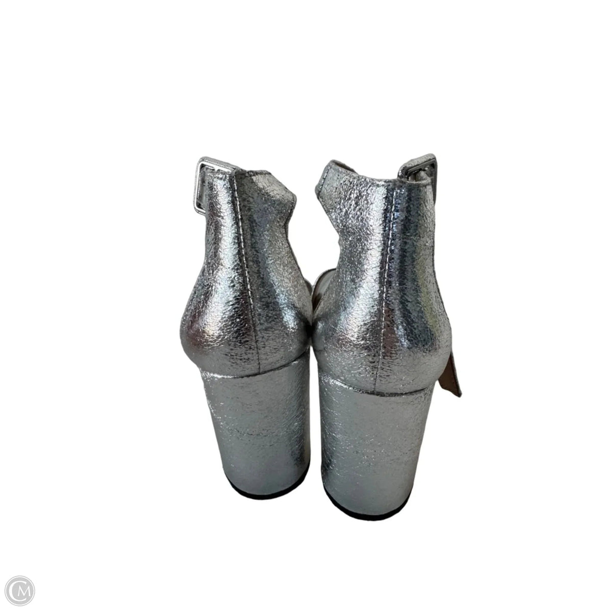 Sandals Heels Block By Mix No 6 In Silver, Size: 6