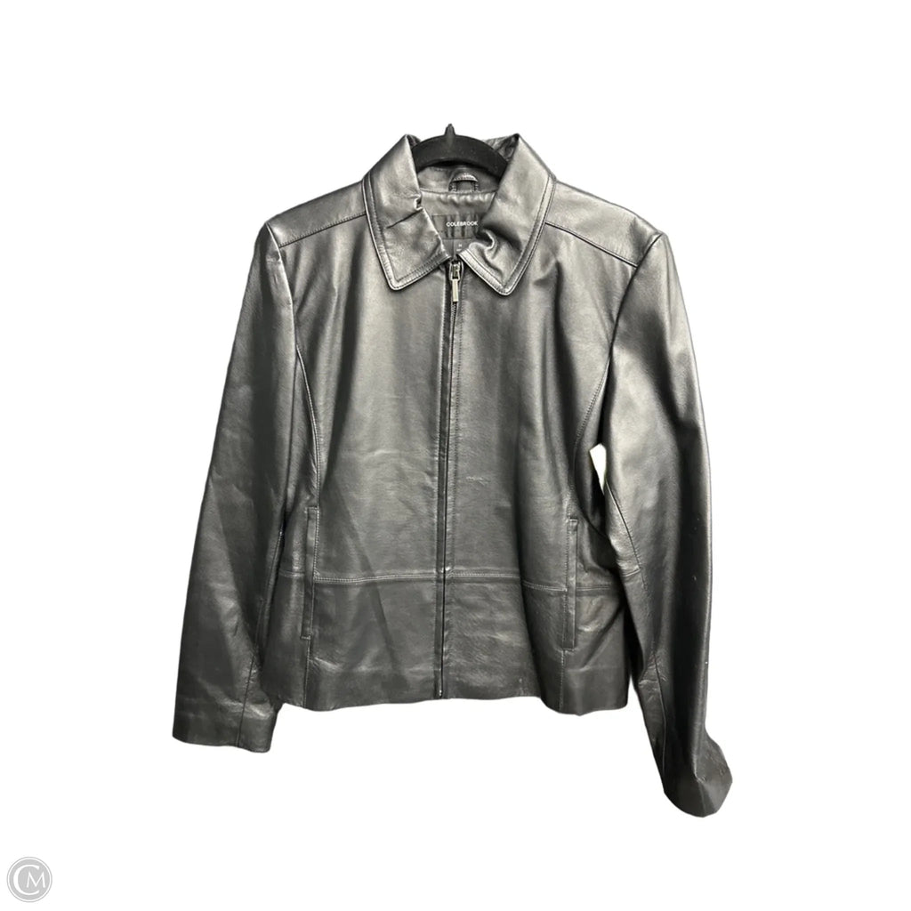 Jacket Moto Leather By Colebrook In Black, Size: M