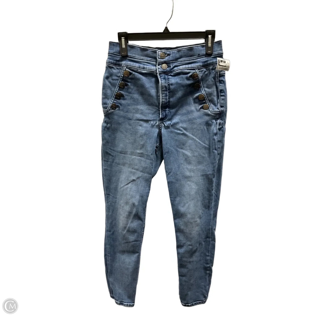 Jeans Skinny By Express In Blue Denim, Size: 12