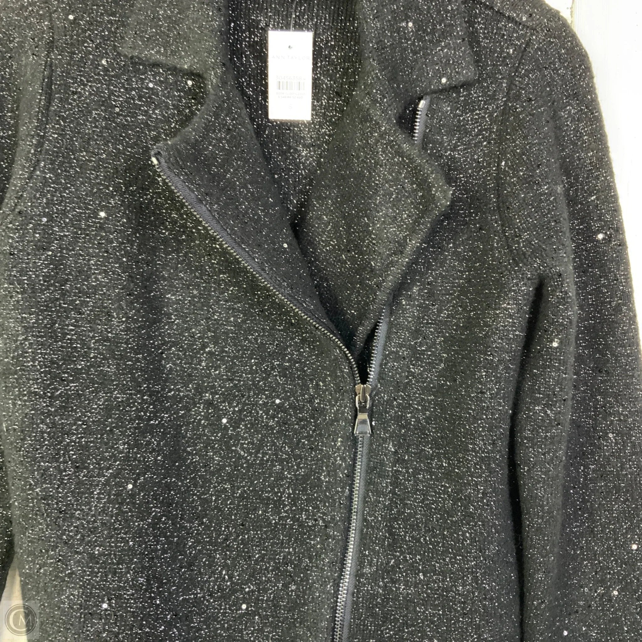Sweater Cardigan By Ann Taylor In Black, Size: S