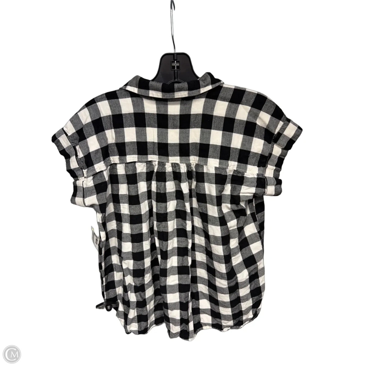 Top Short Sleeve By Loft In Black & White, Size: S