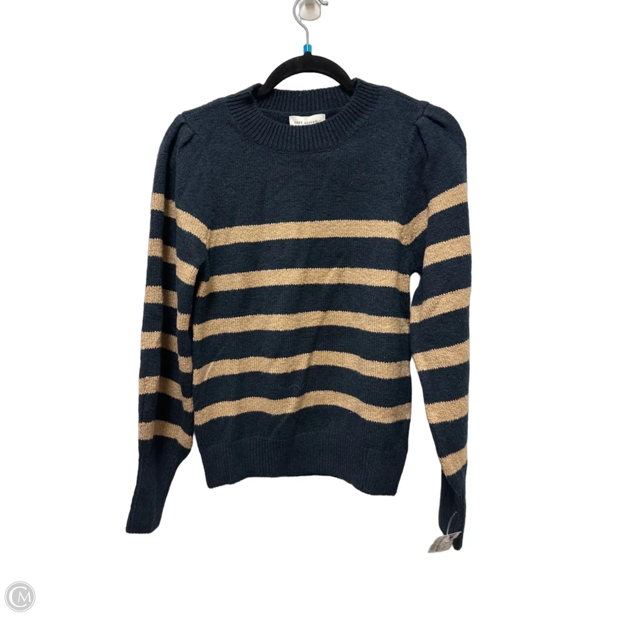 Sweater By Free Assembly In Blue & Brown, Size: S