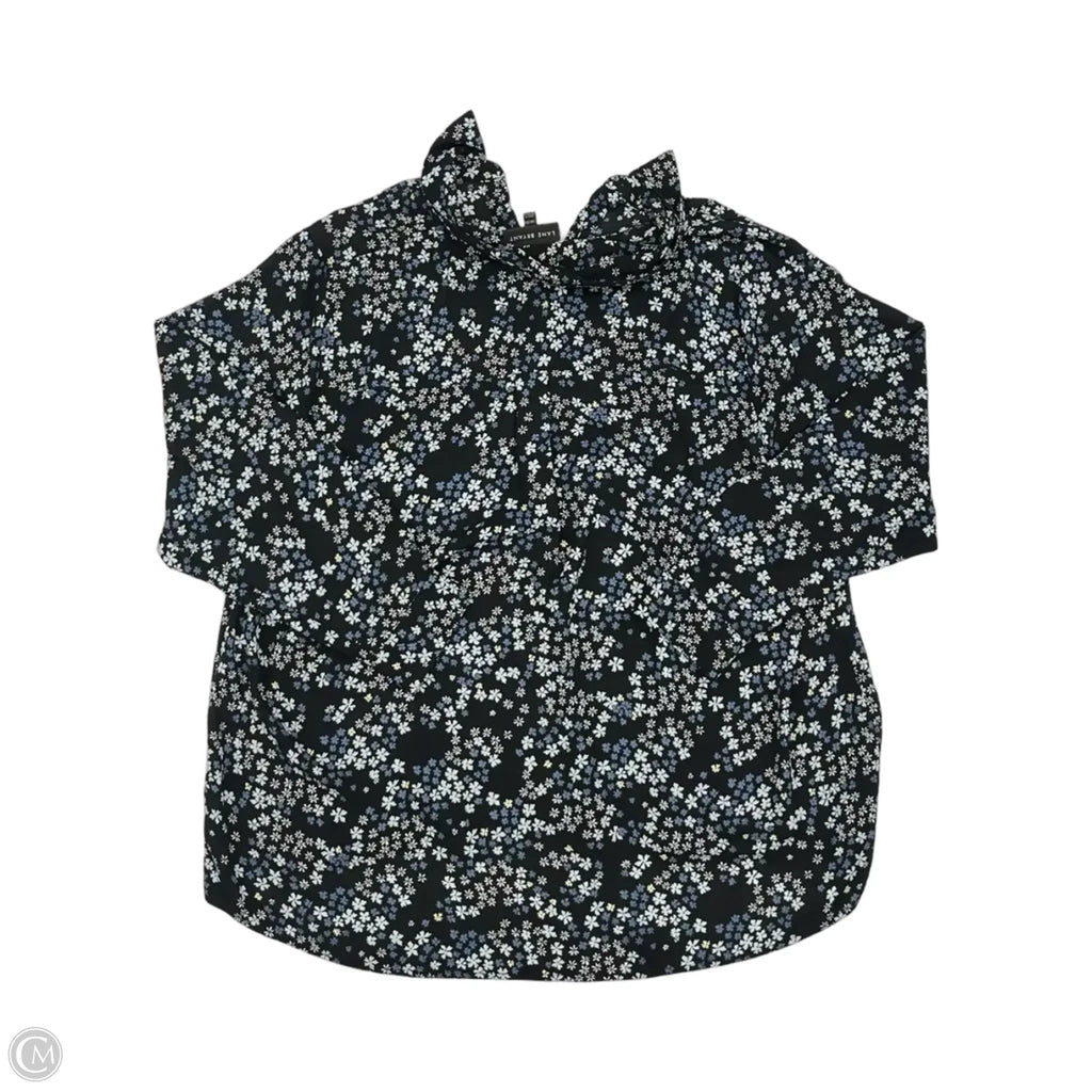 Blouse Long Sleeve By Lane Bryant In Black & Blue, Size: 2x