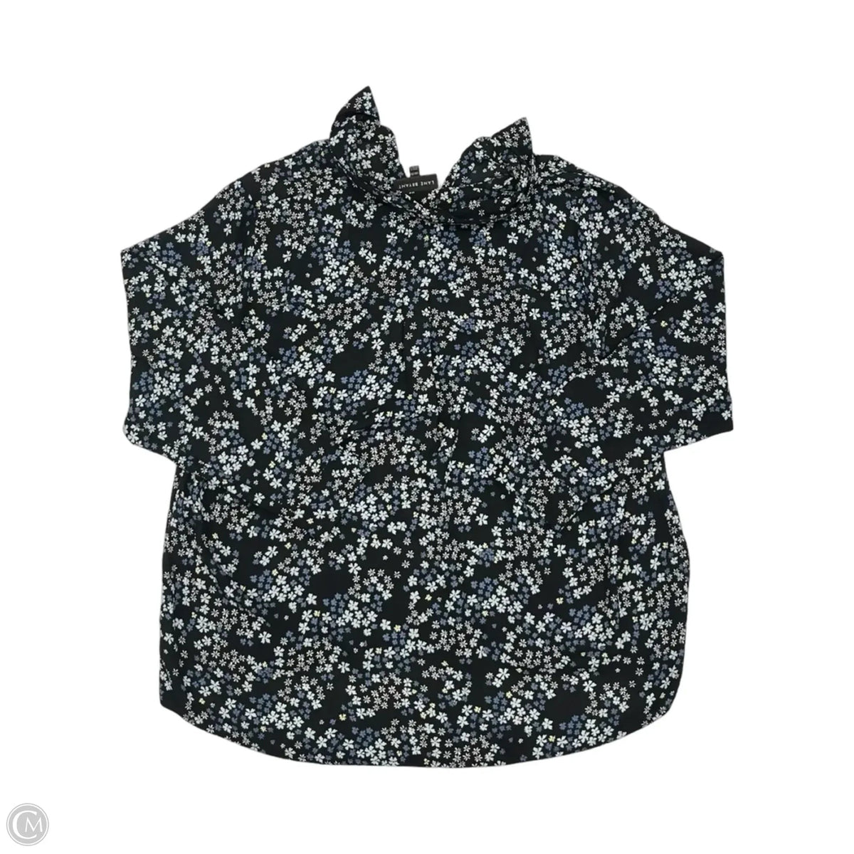 Blouse Long Sleeve By Lane Bryant In Black & Blue, Size: 2x
