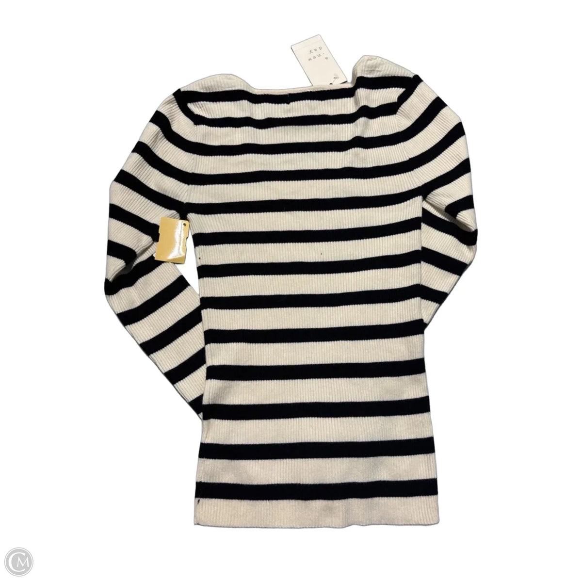 Top Long Sleeve By A New Day In Striped Pattern, Size: Xs