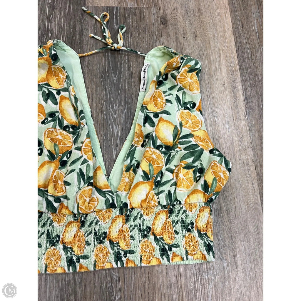 Top Sleeveless By Abercrombie And Fitch In Green, Size: M