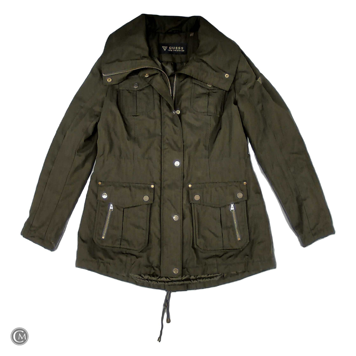 Coat Puffer & Quilted By Guess In Green, Size: M