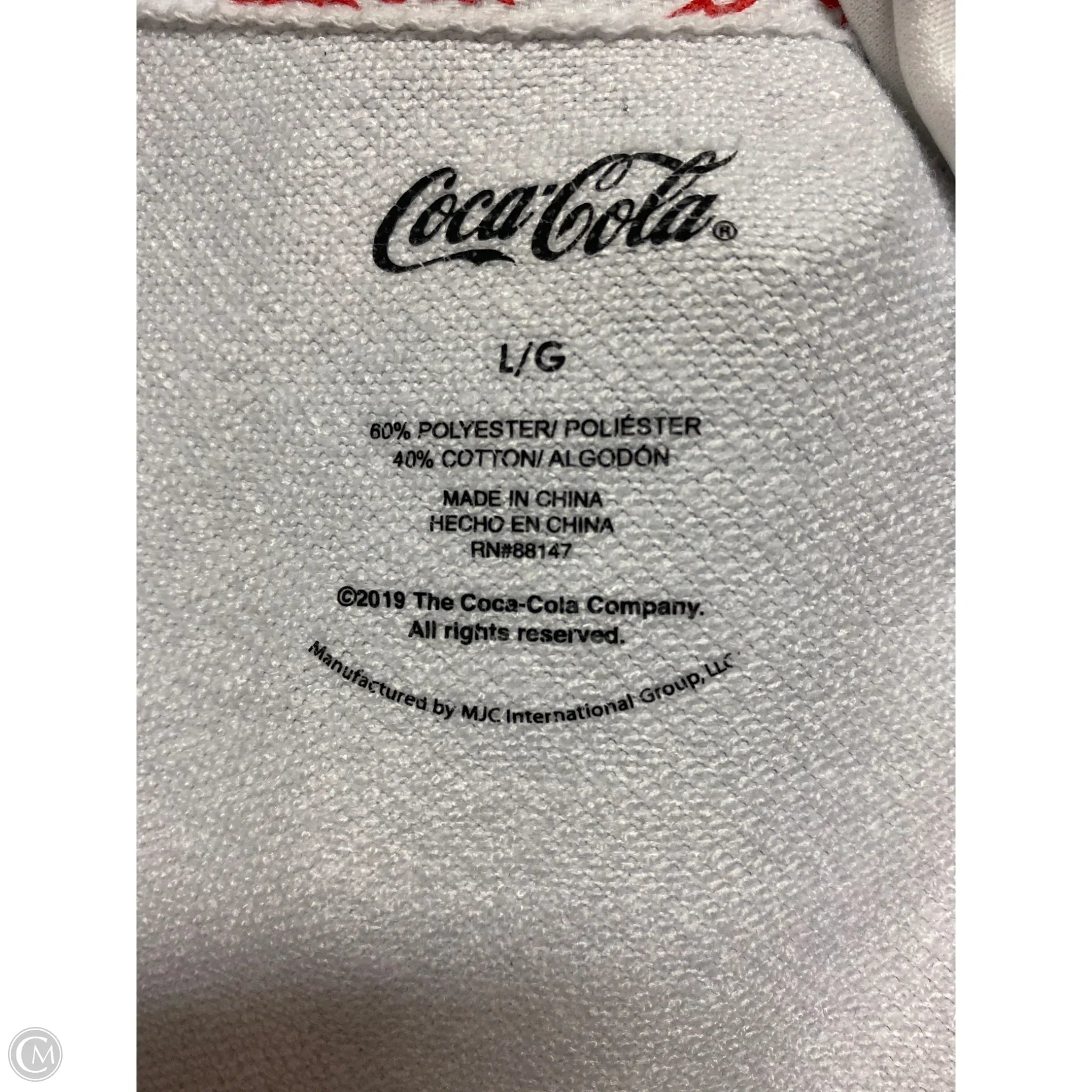 Sweatshirt Crewneck By Clothes Mentor In White, Size: L
