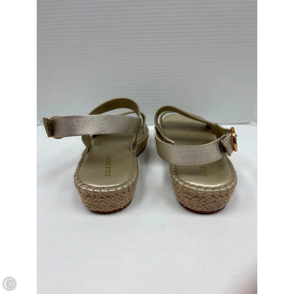 Sandals Flats By Cole-haan In Silver, Size: 7