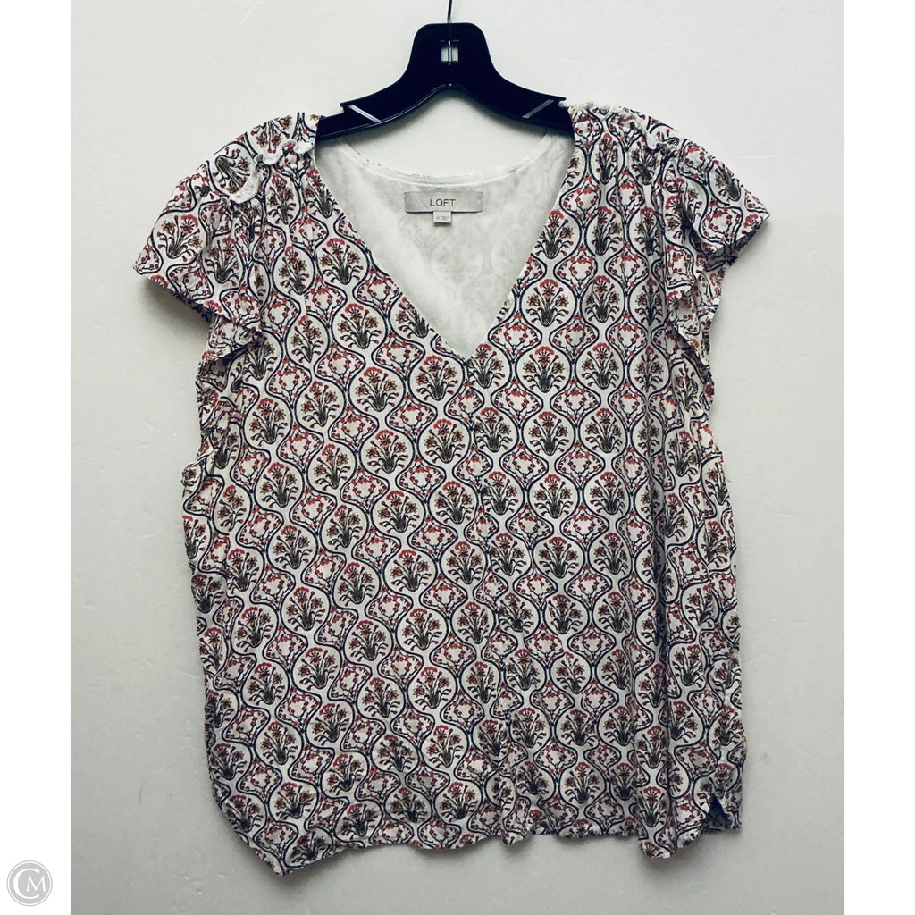 Top Short Sleeve Basic By Loft In Brown, Size: Xl