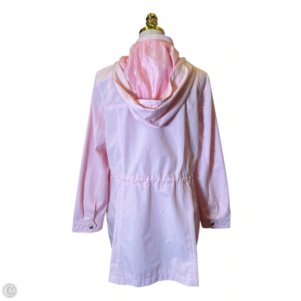 Jacket Windbreaker By Talbots In Pink, Size: L