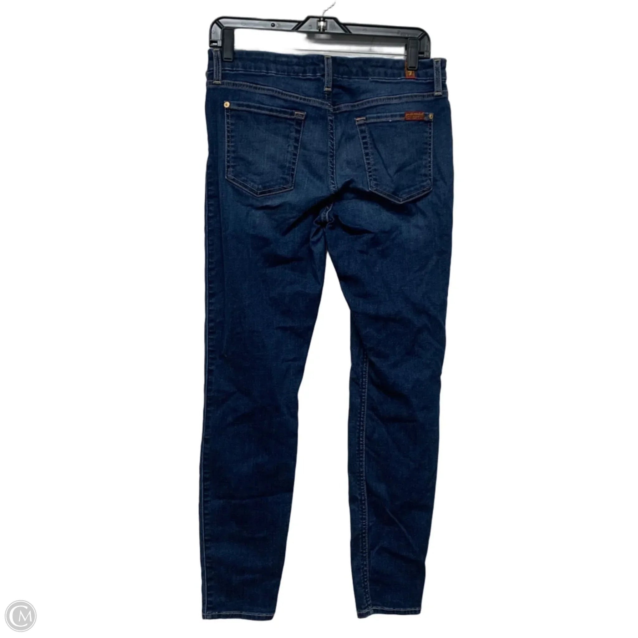 Jeans Jeggings By 7 For All Mankind In Blue Denim, Size: 10