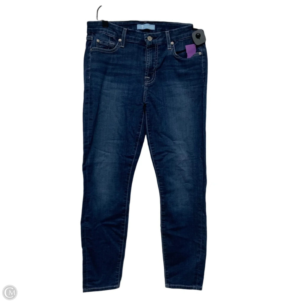 Jeans Jeggings By 7 For All Mankind In Blue Denim, Size: 10