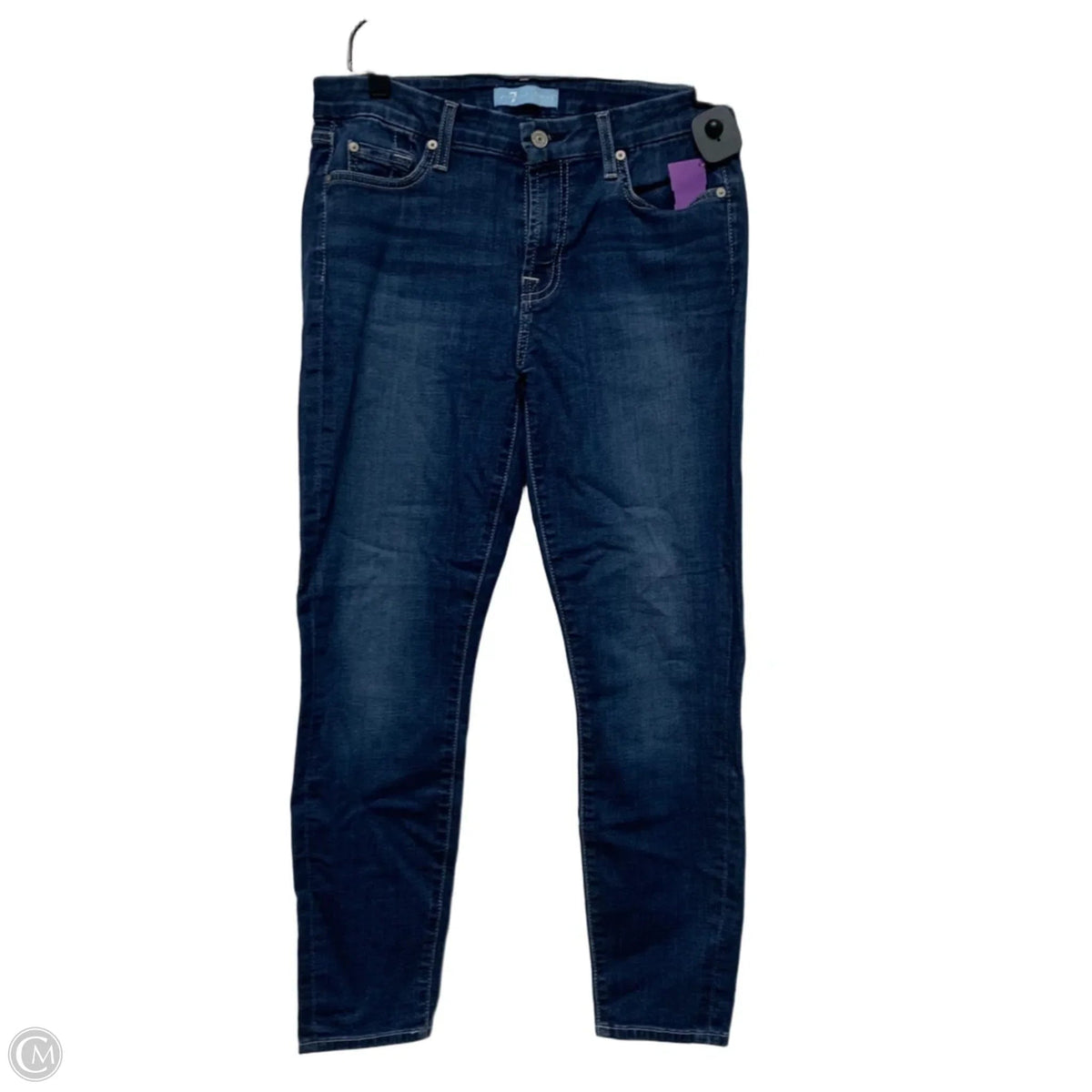 Jeans Jeggings By 7 For All Mankind In Blue Denim, Size: 10