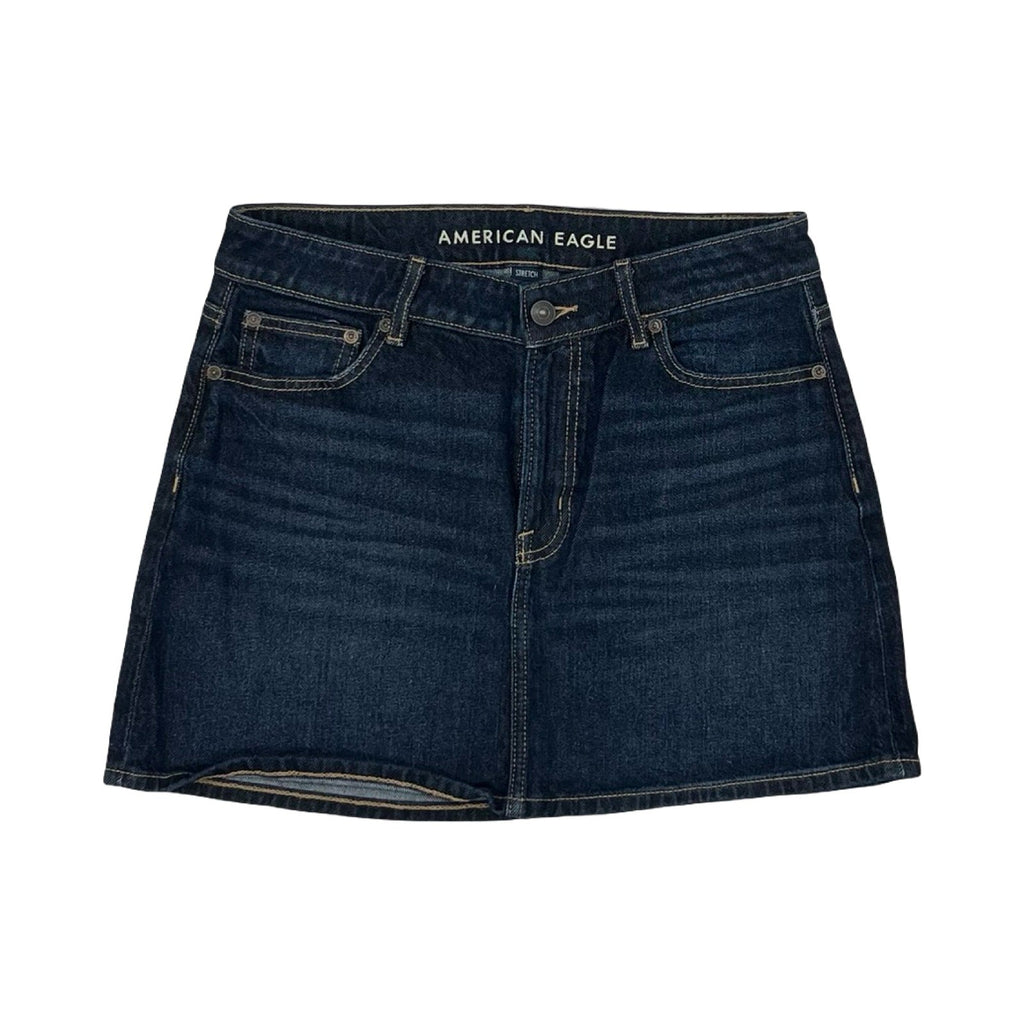Skirt Mini & Short By American Eagle In Blue Denim, Size:4