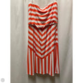 Dress Casual Midi By Bisou Bisou In Red & White, Size: M