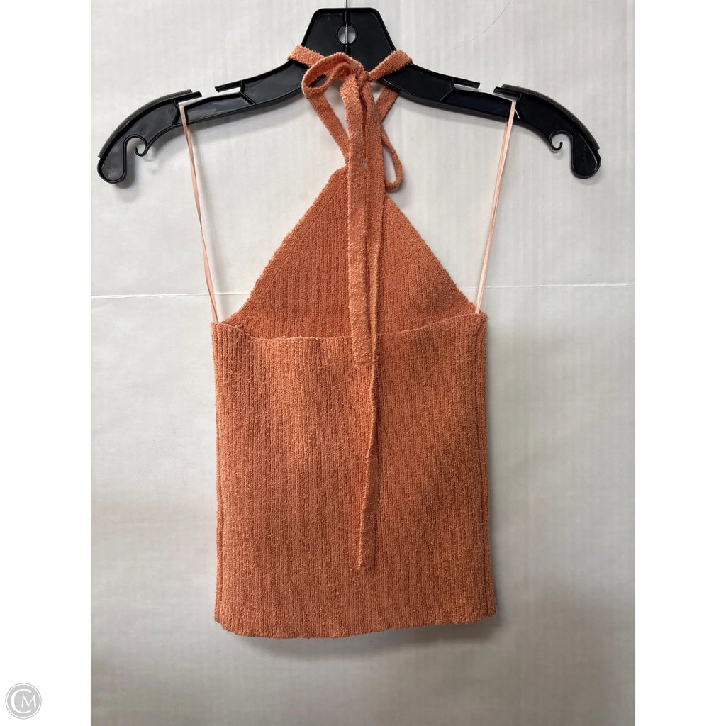 Top Sleeveless By Blu Pepper In Orange, Size: M