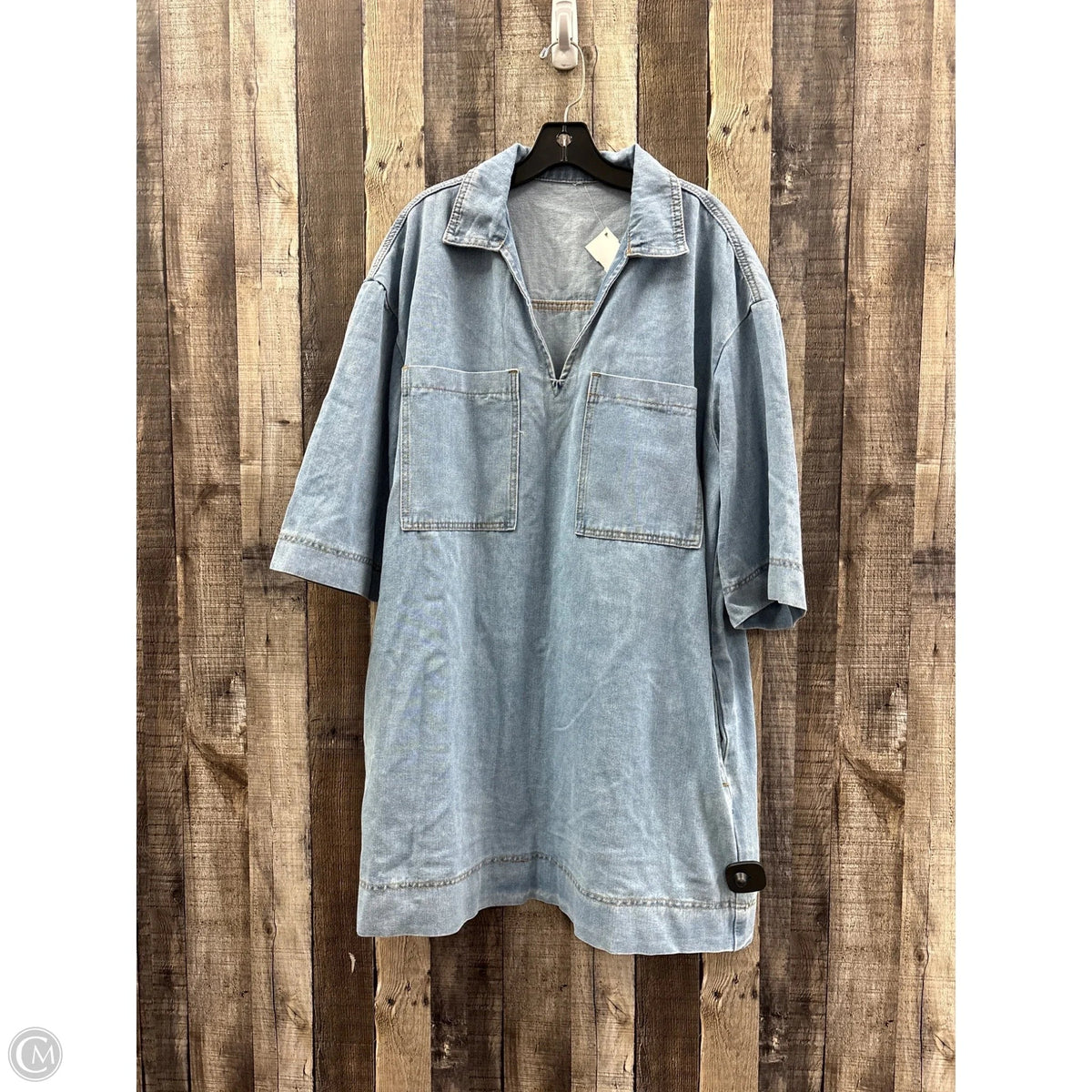 Dress Casual Short By Cmf In Blue Denim, Size: Xl