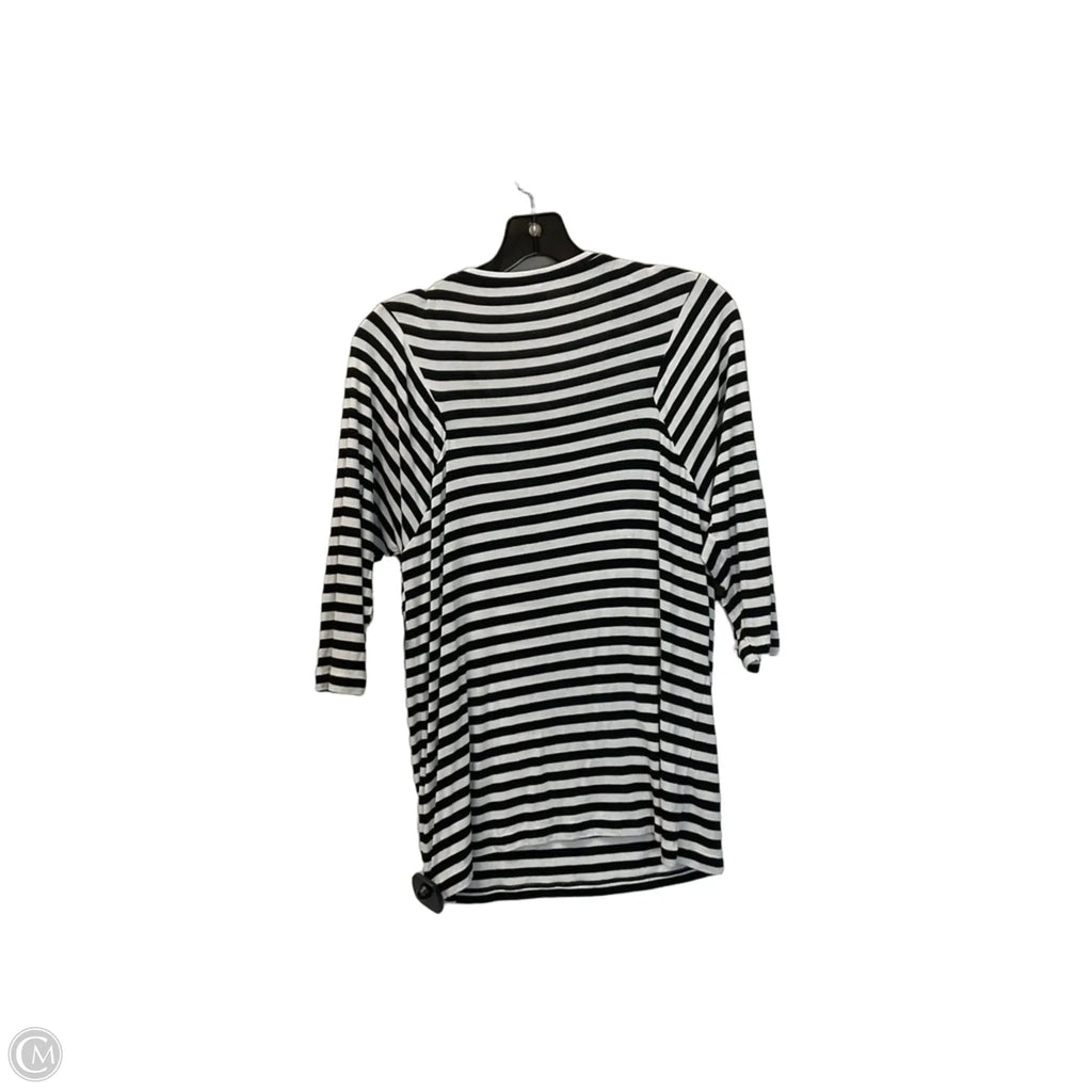 Top 3/4 Sleeve Basic By Cabi In Striped Pattern, Size: Xs
