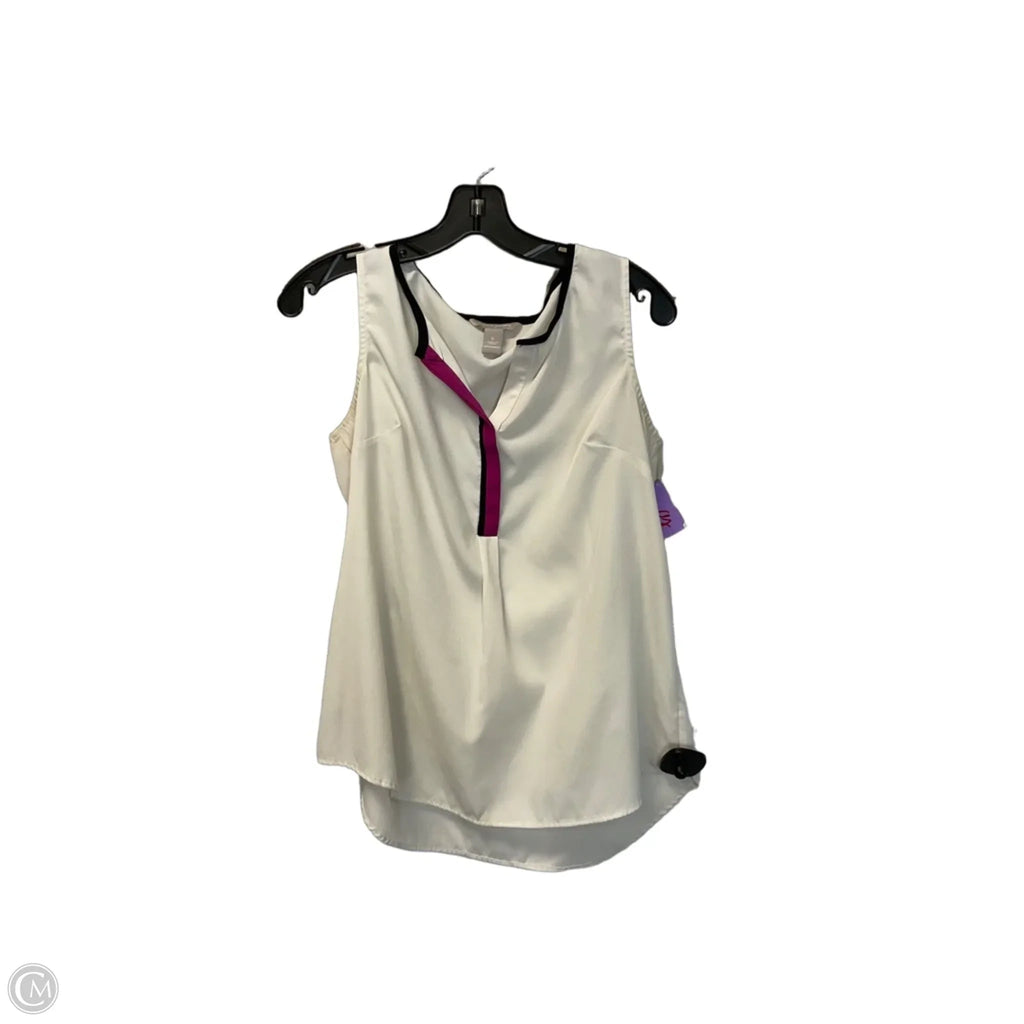 Top Sleeveless By Banana Republic In Cream, Size: S