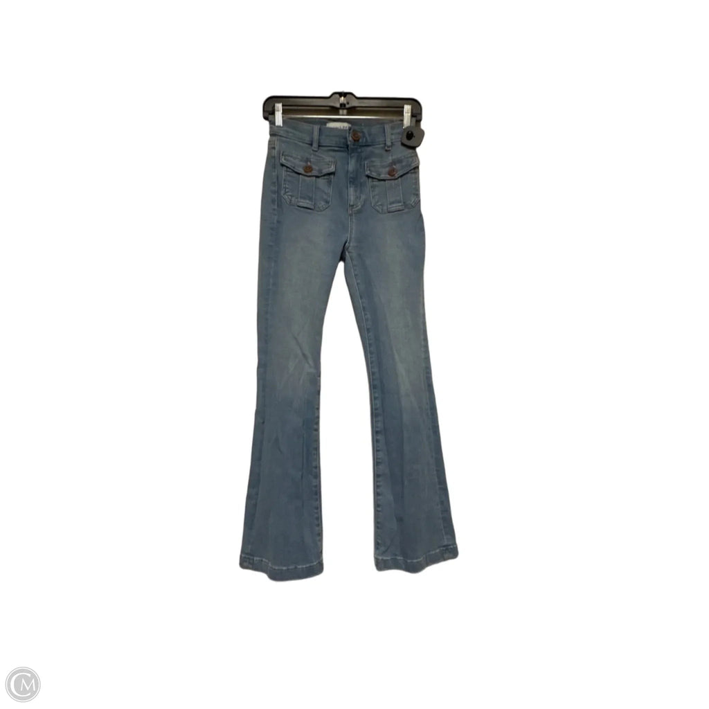Jeans Flared By Loft In Blue Denim, Size: 0