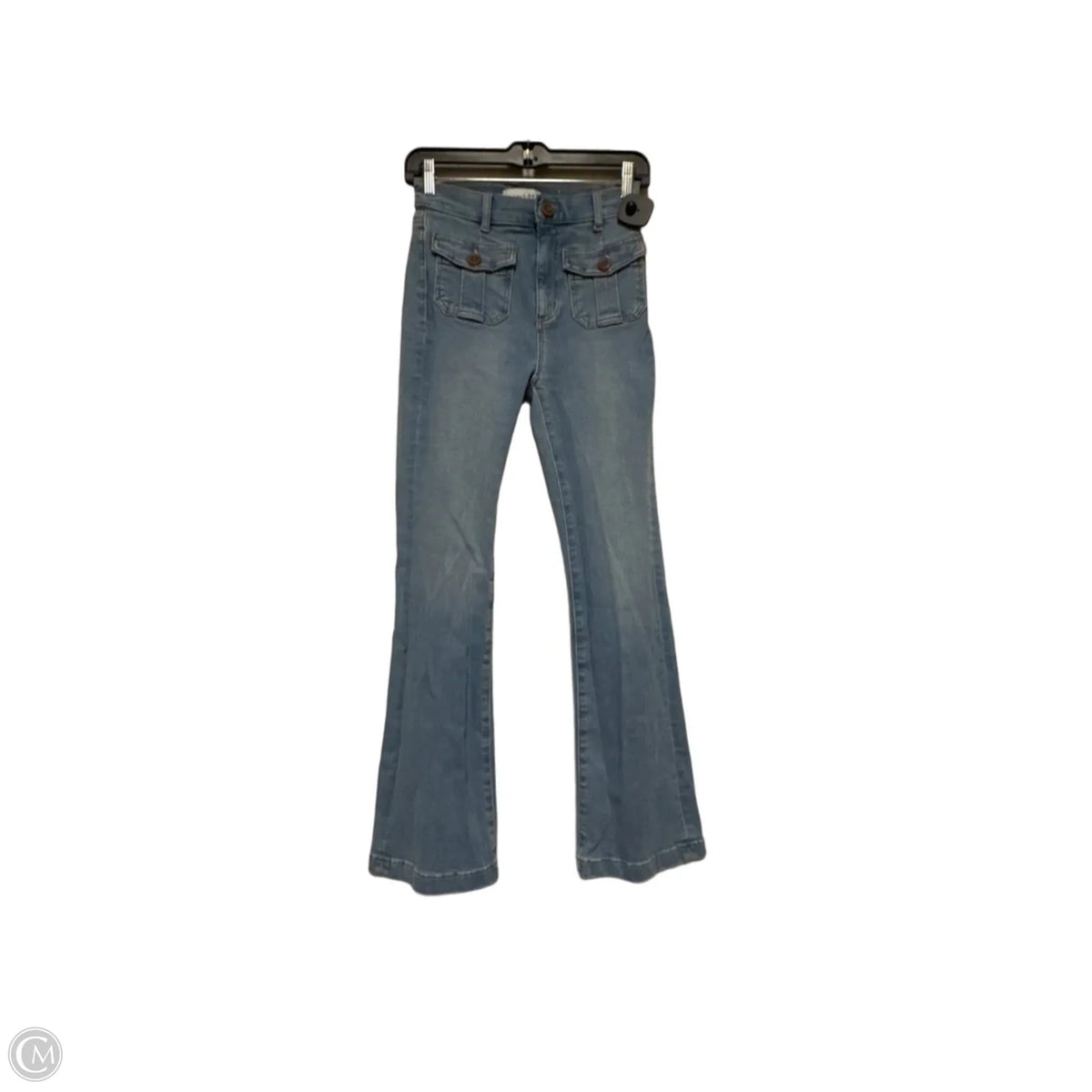Jeans Flared By Loft In Blue Denim, Size: 0