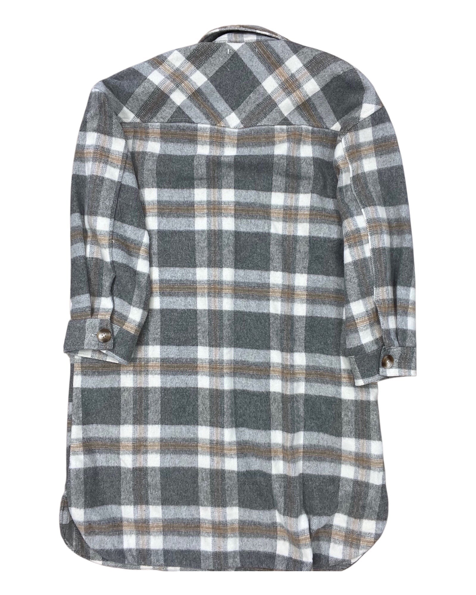 Coat Other By Clothes Mentor In Grey & White, Size:1X