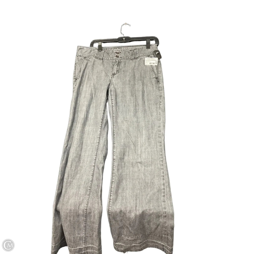 Jeans Wide Leg By Banana Republic In Black Denim, Size: 8