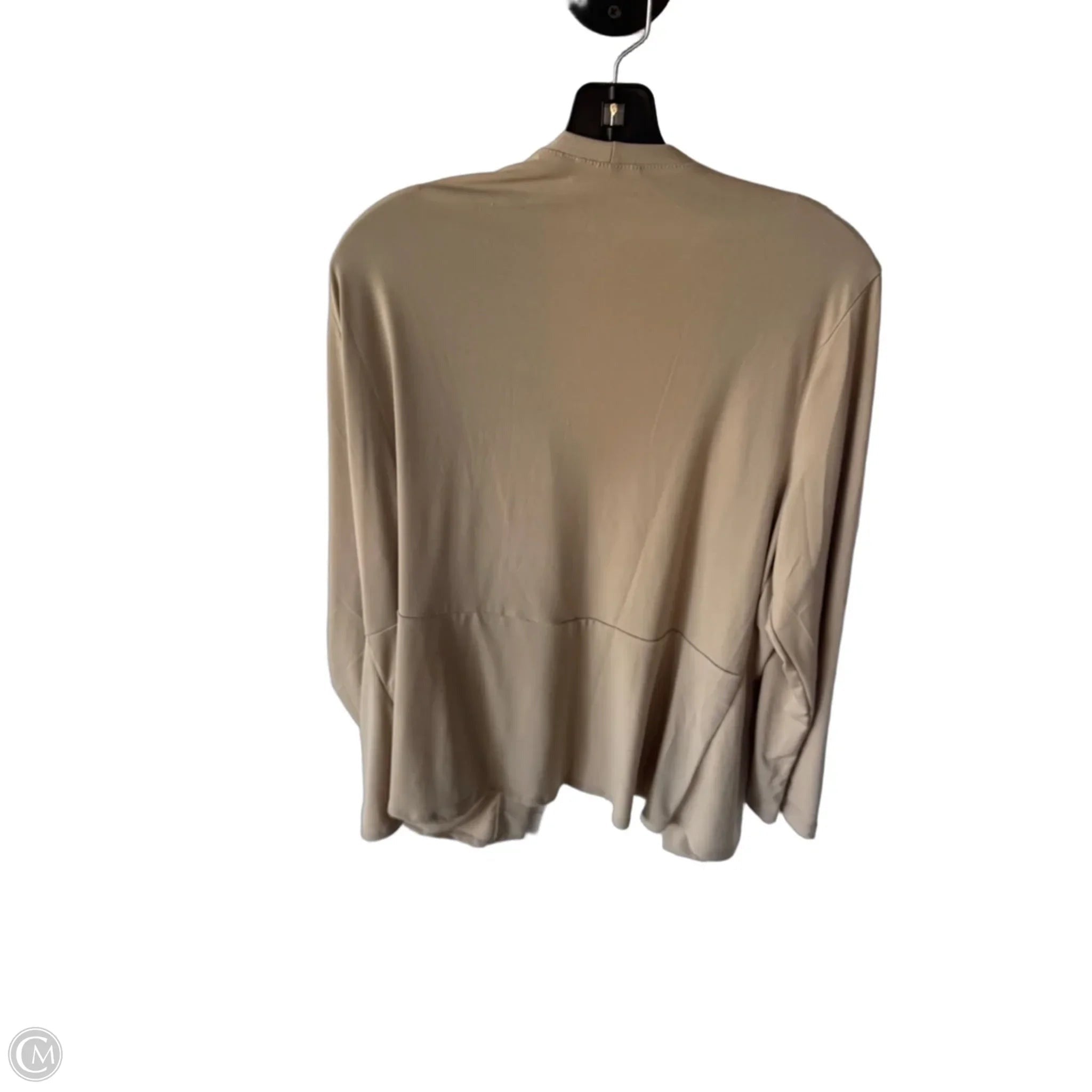 Cardigan By Susan Graver In Tan, Size: Xl
