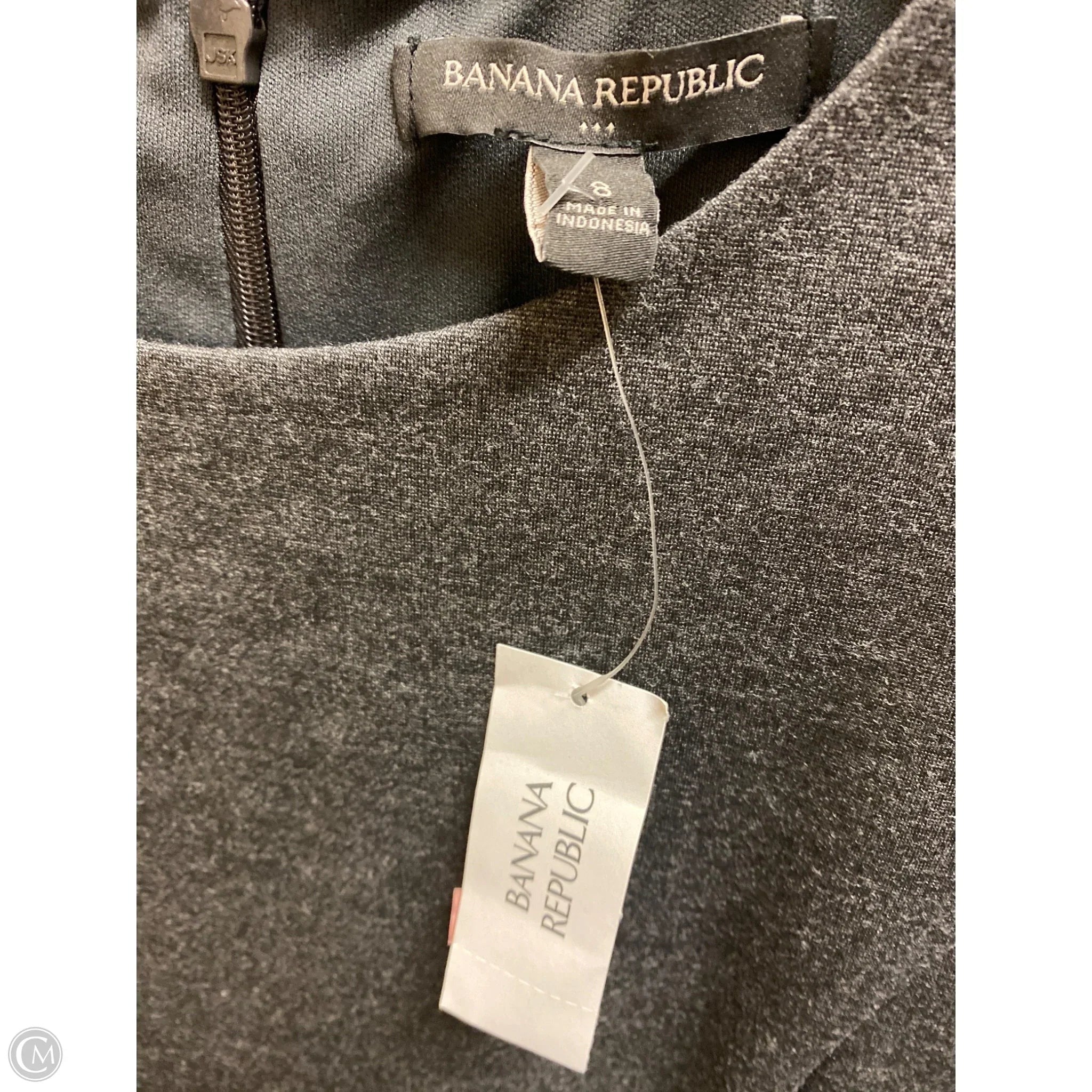 Dress Casual Midi By Banana Republic In Grey, Size: 8