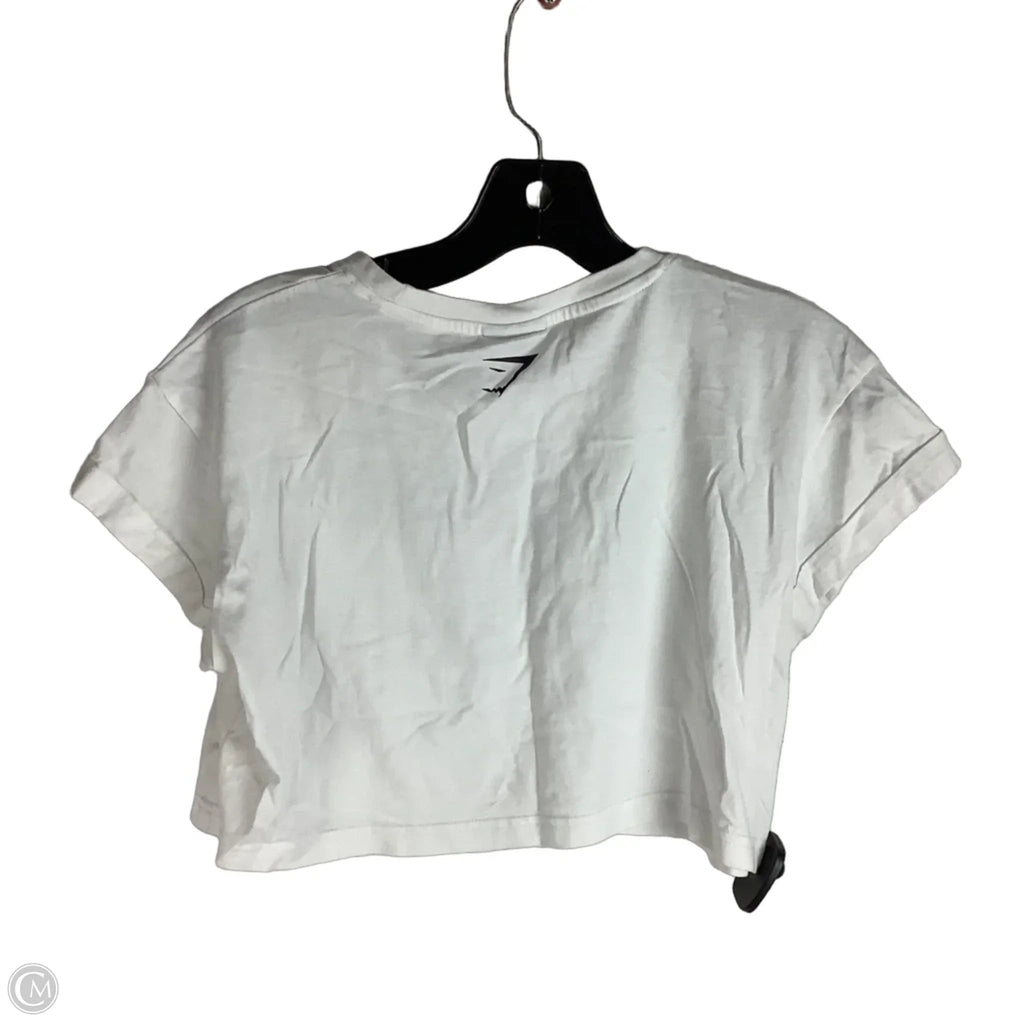 Athletic Top Short Sleeve By Gym Shark In White, Size: S