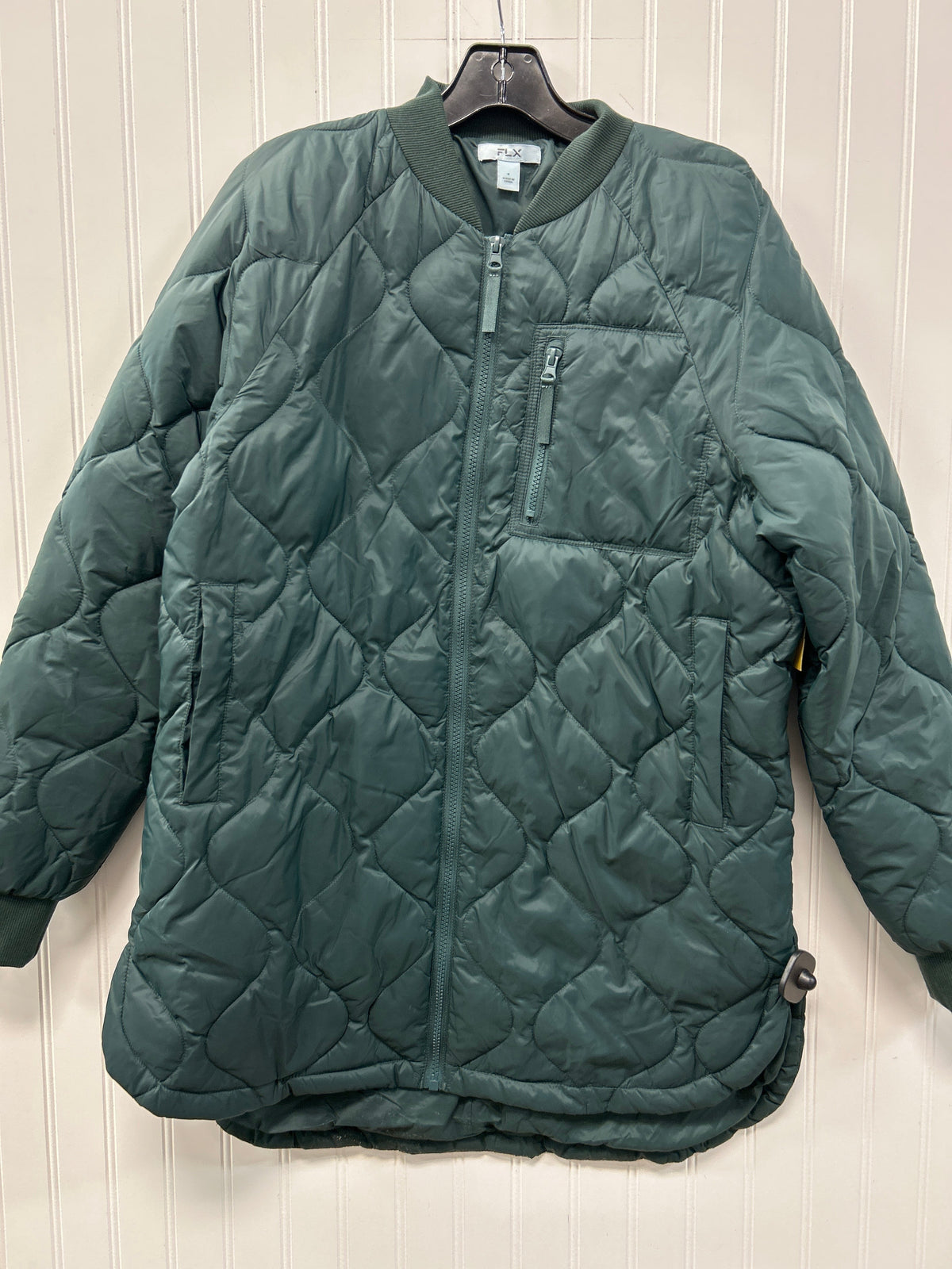 Coat Puffer & Quilted By Flx In Green, Size:S