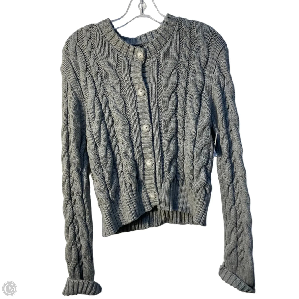 Sweater Cardigan By Abercrombie And Fitch In Grey, Size: L